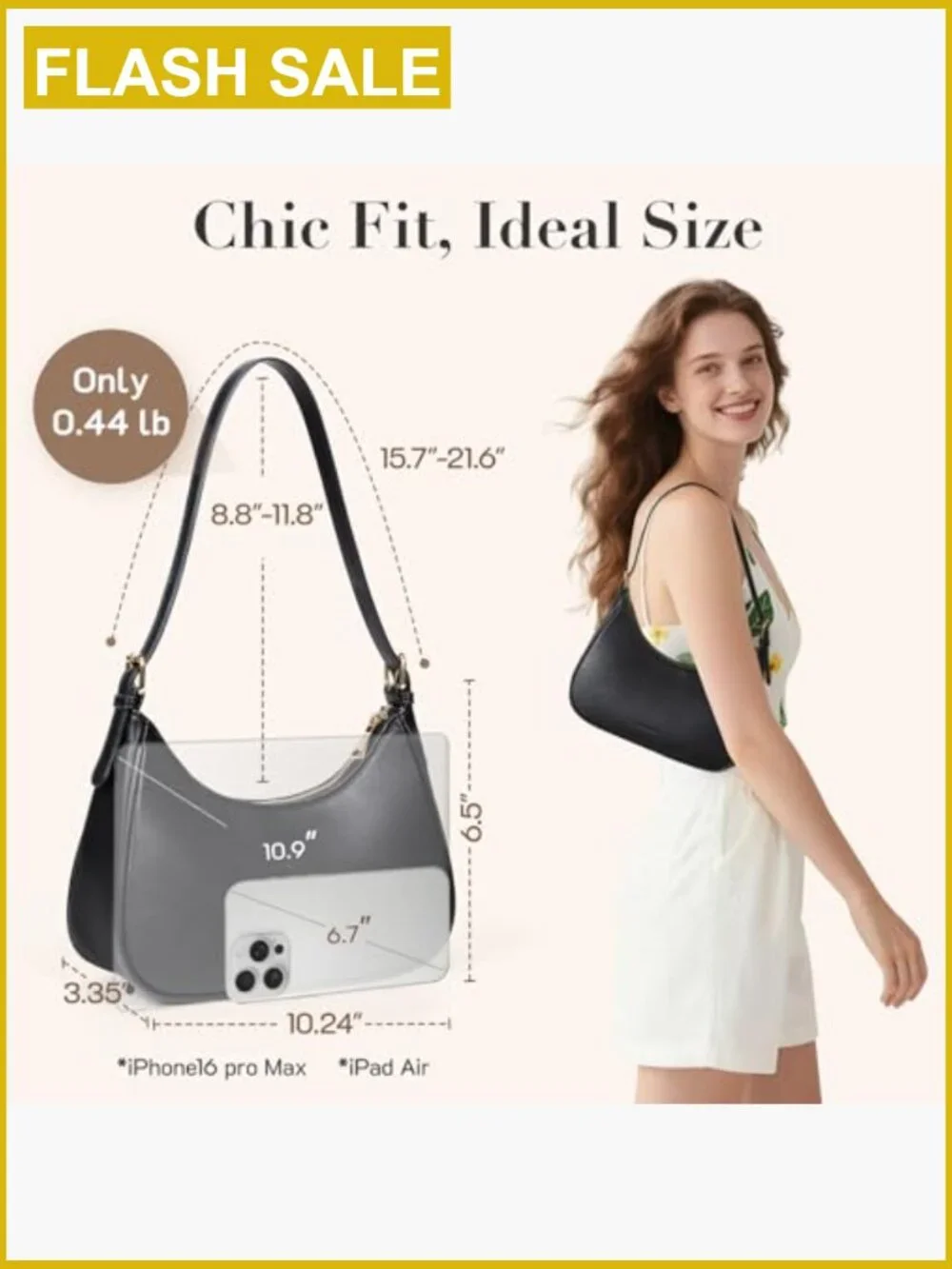 Vegan Leather Hobo Shoulder Bag Small Crossbody Purse